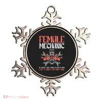 Female Mechanic Funny Car Auto Garage Ornament thumb 0