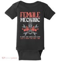 Female Mechanic Funny Car Auto Garage Baby Bodysuit thumb 0