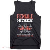 Female Mechanic Funny Car Auto Garage Tank Top thumb 0