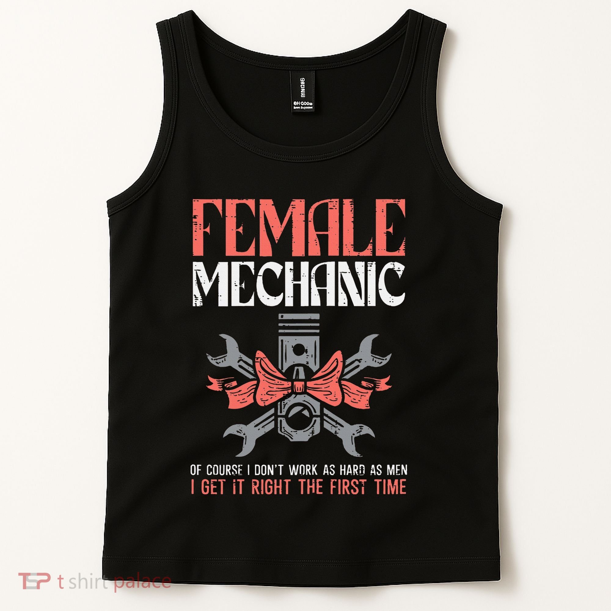 Female Mechanic Funny Car Auto Garage Tank Top