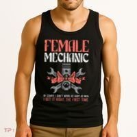 Female Mechanic Funny Car Auto Garage Tank Top thumb 3