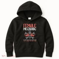 Female Mechanic Funny Car Auto Garage Kids Hoodie thumb 0