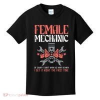 Female Mechanic Funny Car Auto Garage Kids T-Shirt thumb 0