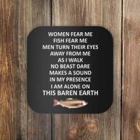 Fear Me Fish Fear Me Turn Their Eyes Away From Me Coaster thumb 0