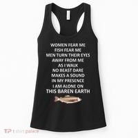 Fear Me Fish Fear Me Turn Their Eyes Away From Me Women's Tank Top thumb 0