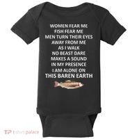 Fear Me Fish Fear Me Turn Their Eyes Away From Me Baby Bodysuit thumb 0