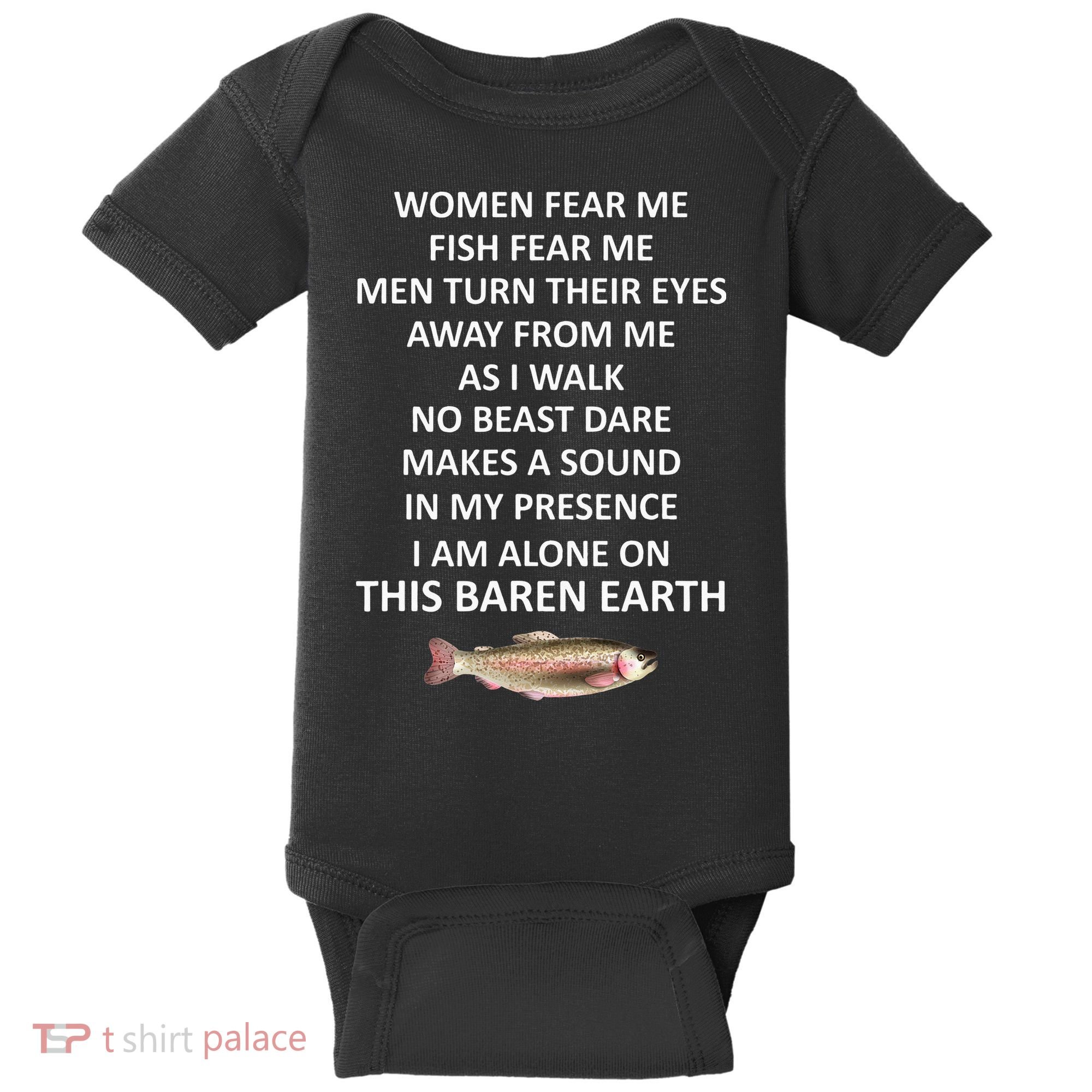 Fear Me Fish Fear Me Turn Their Eyes Away From Me Baby Bodysuit