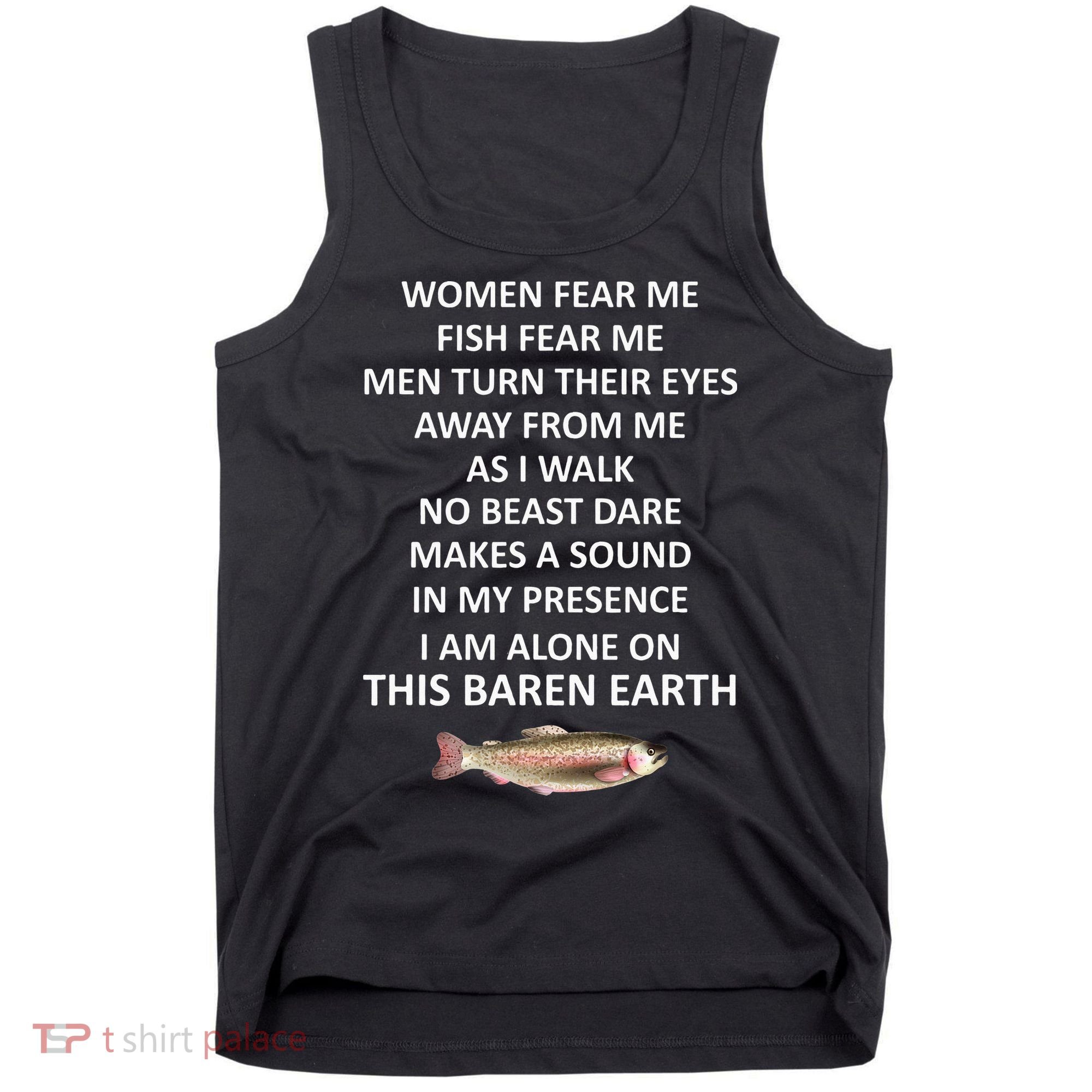 Fear Me Fish Fear Me Turn Their Eyes Away From Me Tank Top