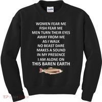 Fear Me Fish Fear Me Turn Their Eyes Away From Me Kids Sweatshirt thumb 0
