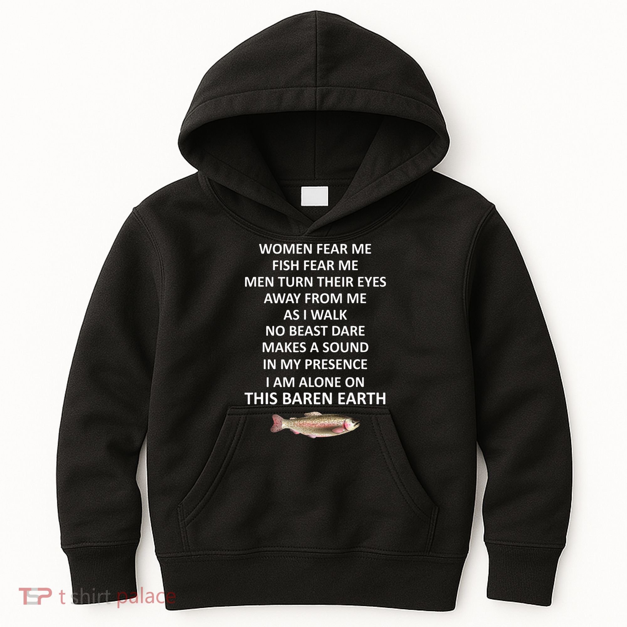 Fear Me Fish Fear Me Turn Their Eyes Away From Me Kids Hoodie