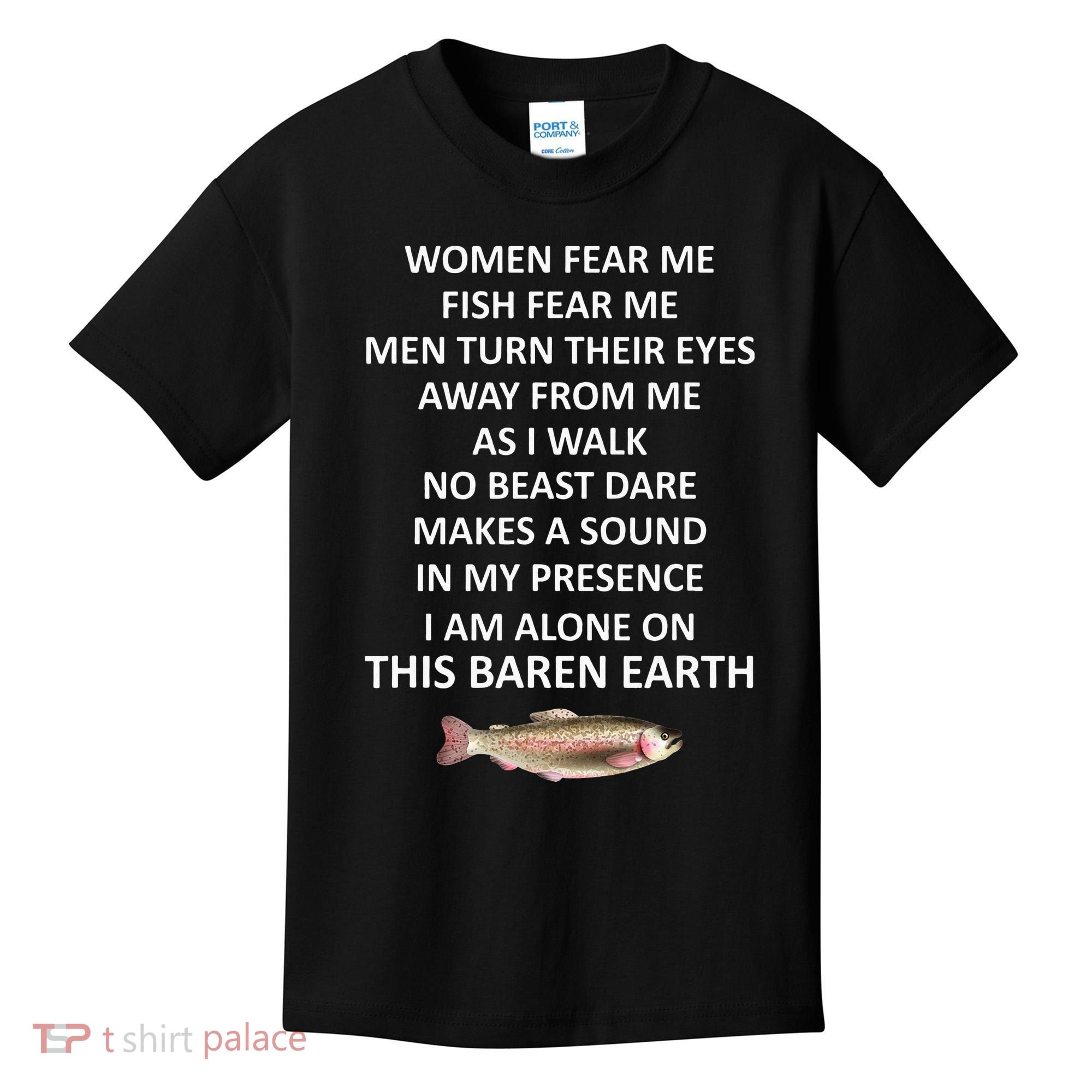 Fear Me Fish Fear Me Turn Their Eyes Away From Me Kids T-Shirt