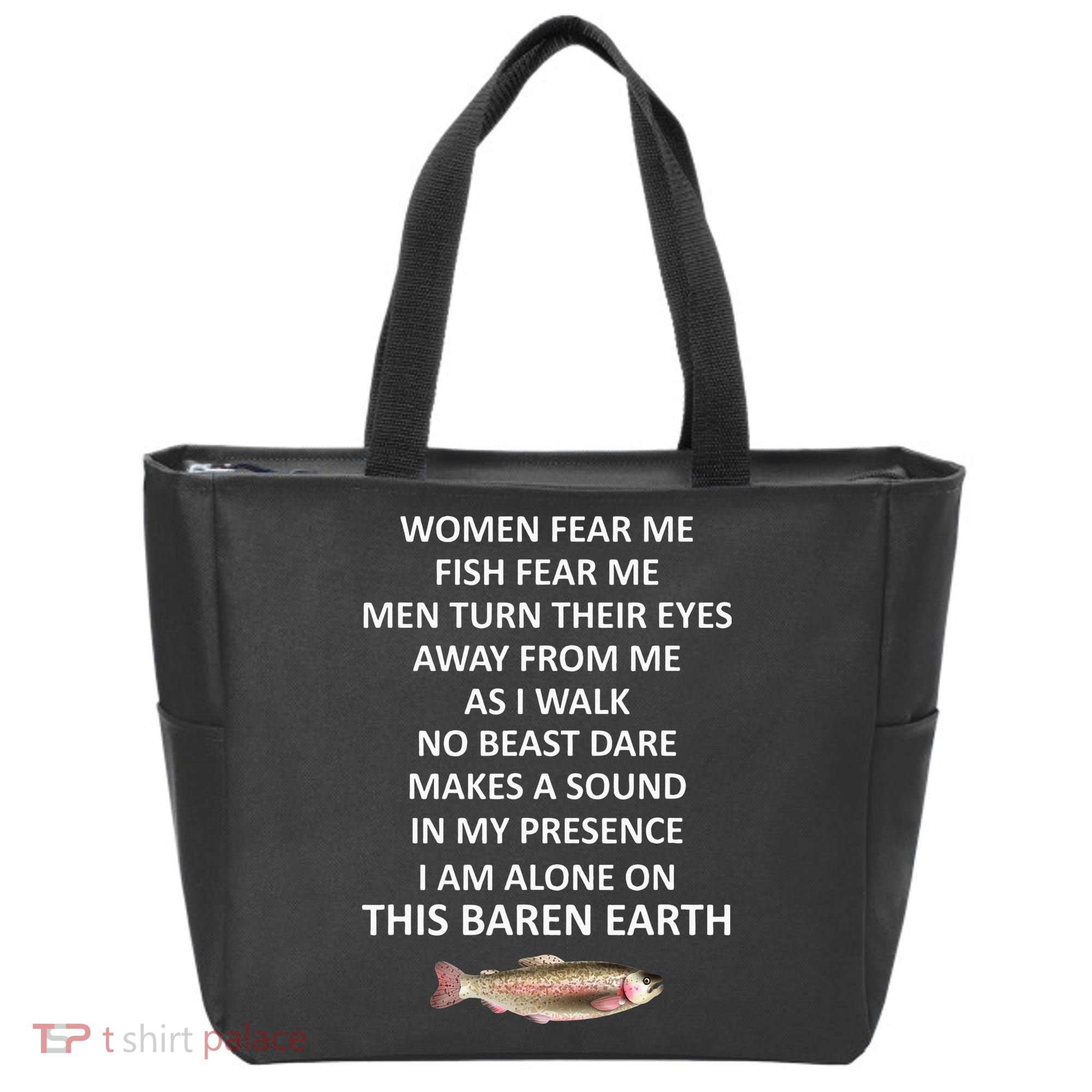 Fear Me Fish Fear Me Turn Their Eyes Away From Me Tote Bag