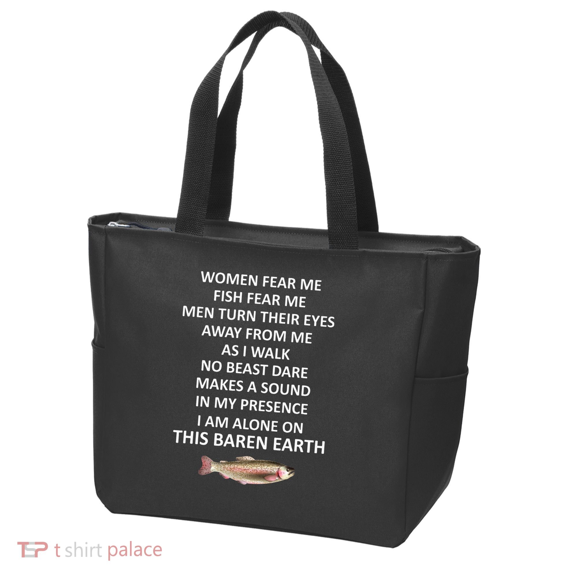 Fear Me Fish Fear Me Turn Their Eyes Away From Me Tote Bag