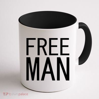 Free Man Coffee Mug back