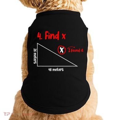 Funny Math Find X Diagram Triangle Lover Doggie Tank