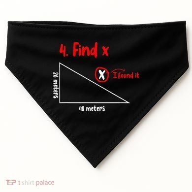 Funny Math Find X Diagram Triangle Lover USA-Made Doggie Bandana