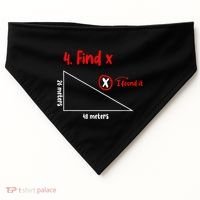 Funny Math Find X Diagram Triangle Lover USA-Made Doggie Bandana thumb 0