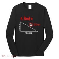 Funny Math Find X Diagram Triangle Lover Long Sleeve Shirt thumb 0
