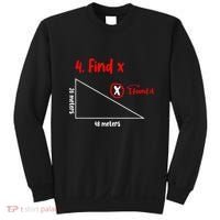 Funny Math Find X Diagram Triangle Lover Sweatshirt thumb 0