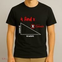 Funny Math Find X Diagram Triangle Lover T-Shirt thumb 3