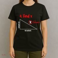 Funny Math Find X Diagram Triangle Lover T-Shirt thumb 4