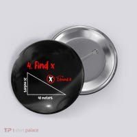 Funny Math Find X Diagram Triangle Lover Button thumb 0