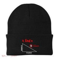 Funny Math Find X Diagram Triangle Lover Beanie thumb 0