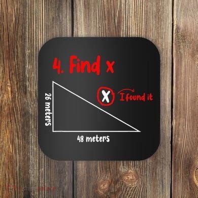 Funny Math Find X Diagram Triangle Lover Coaster
