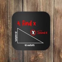 Funny Math Find X Diagram Triangle Lover Coaster thumb 0