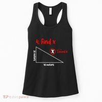 Funny Math Find X Diagram Triangle Lover Women's Tank Top thumb 0