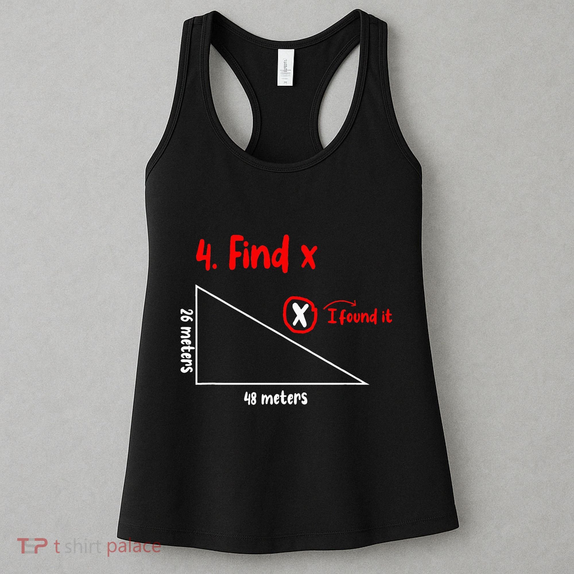 Funny Math Find X Diagram Triangle Lover Women's Tank Top