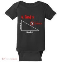 Funny Math Find X Diagram Triangle Lover Baby Bodysuit thumb 0