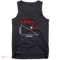 Funny Math Find X Diagram Triangle Lover Tank Top thumb 0