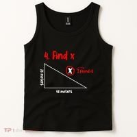 Funny Math Find X Diagram Triangle Lover Tank Top thumb 2