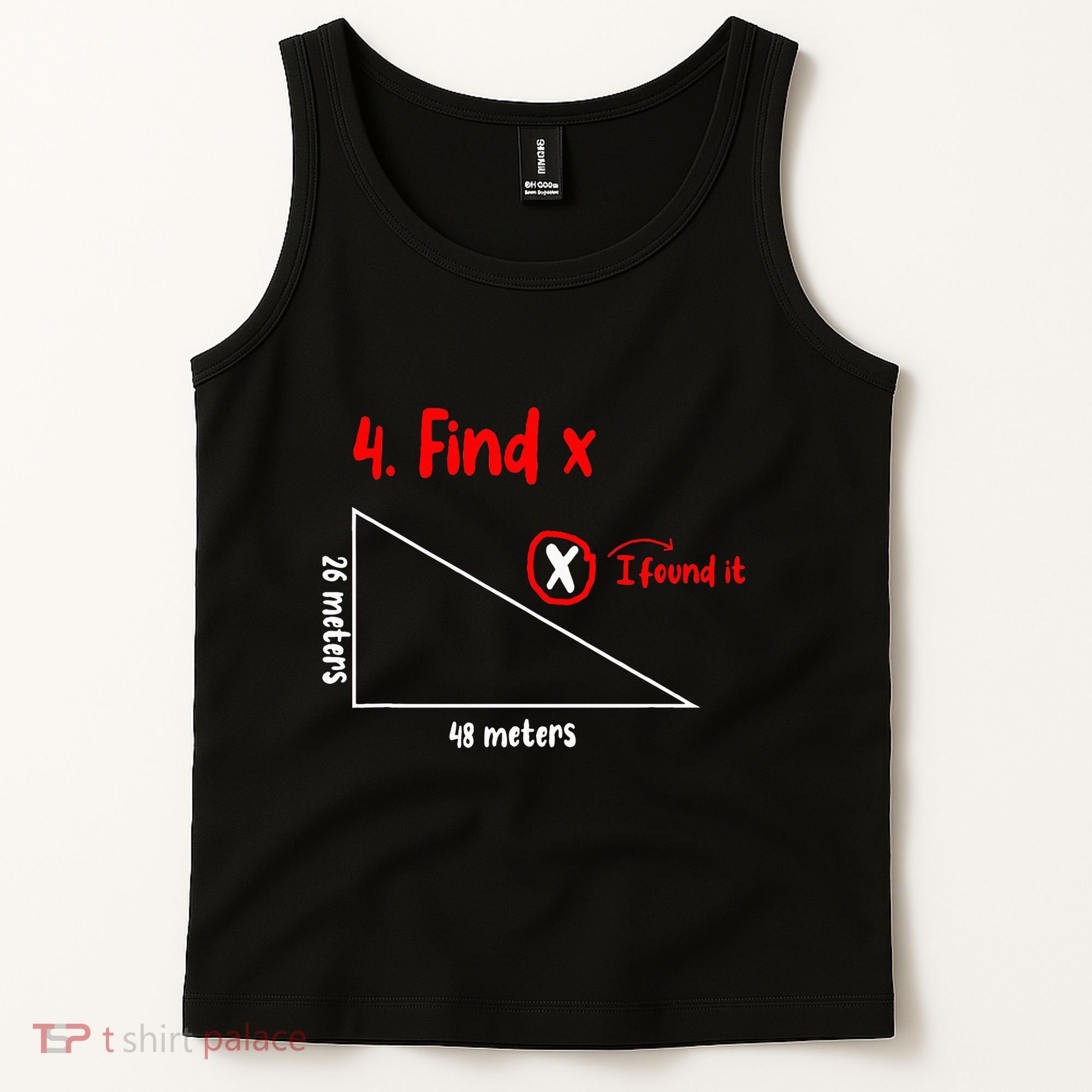 Funny Math Find X Diagram Triangle Lover Tank Top