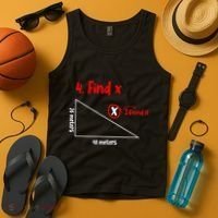 Funny Math Find X Diagram Triangle Lover Tank Top thumb 4