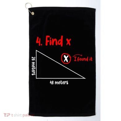 Funny Math Find X Diagram Triangle Lover Golf Towel
