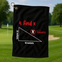 Funny Math Find X Diagram Triangle Lover Golf Towel thumb 1