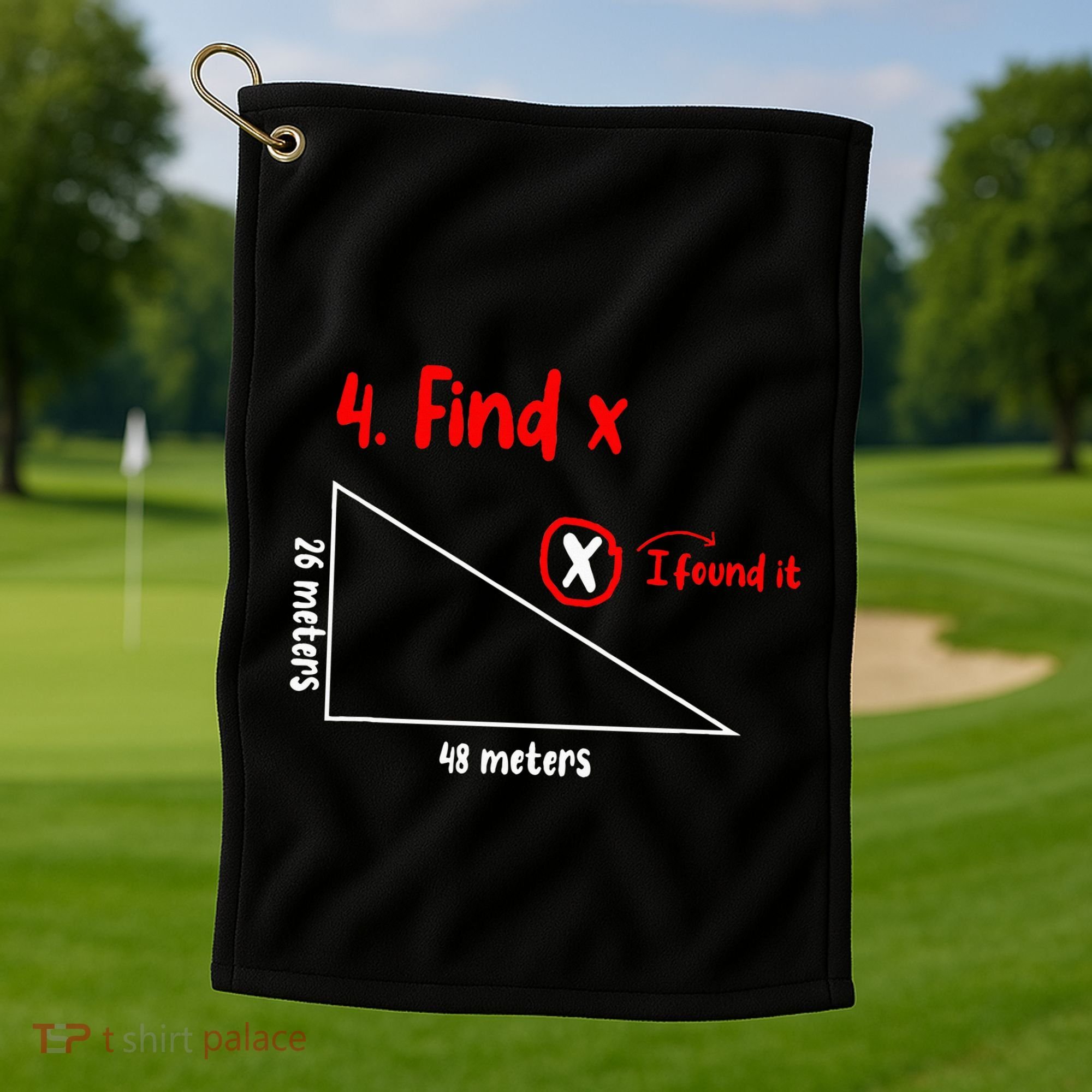 Funny Math Find X Diagram Triangle Lover Golf Towel