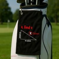 Funny Math Find X Diagram Triangle Lover Golf Towel thumb 2