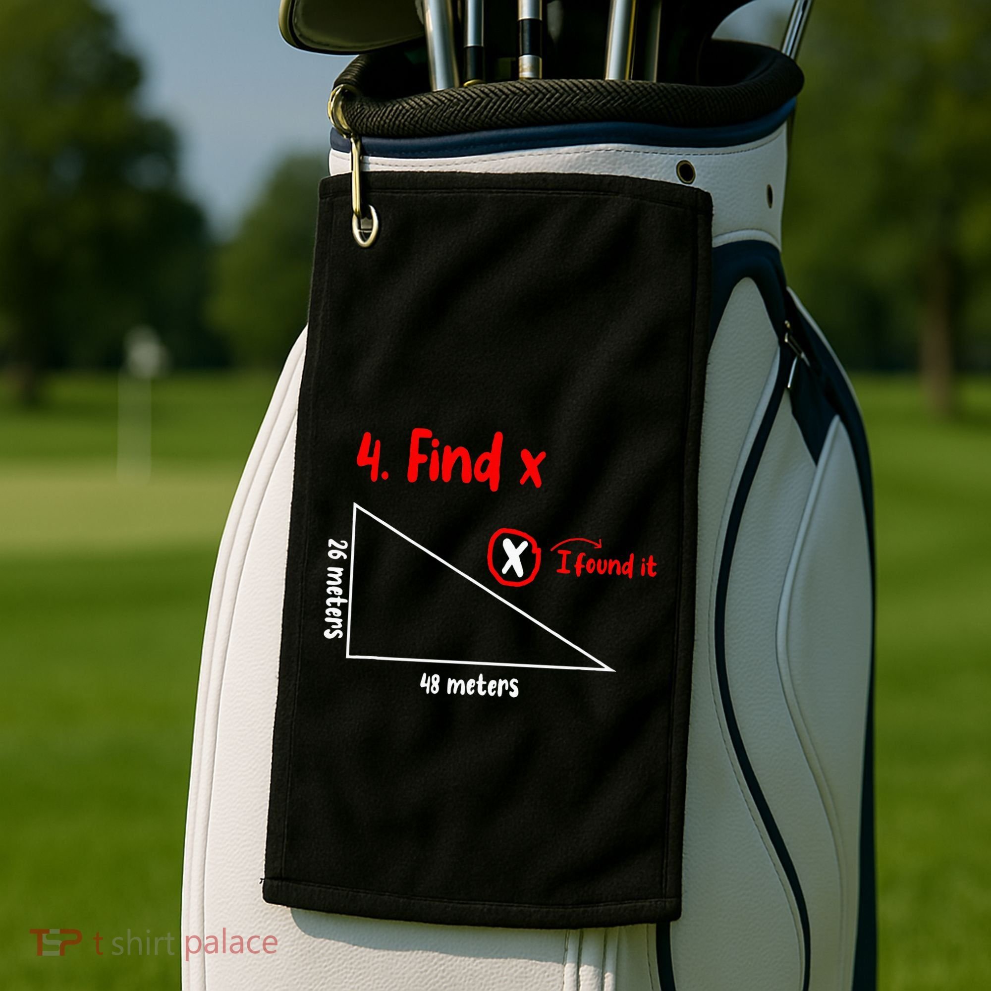 Funny Math Find X Diagram Triangle Lover Golf Towel