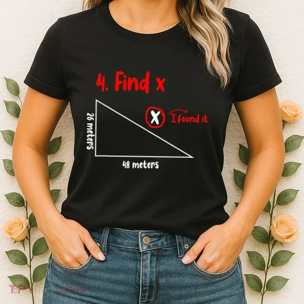 Funny Math Find X Diagram Triangle Lover Women's T-Shirt