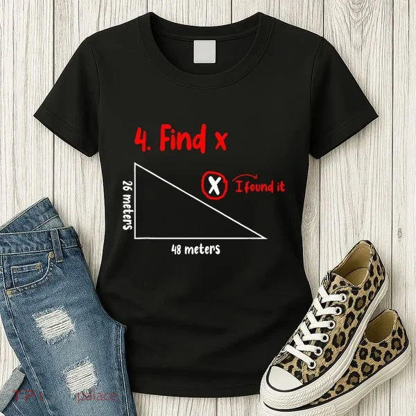 Funny Math Find X Diagram Triangle Lover Women's T-Shirt