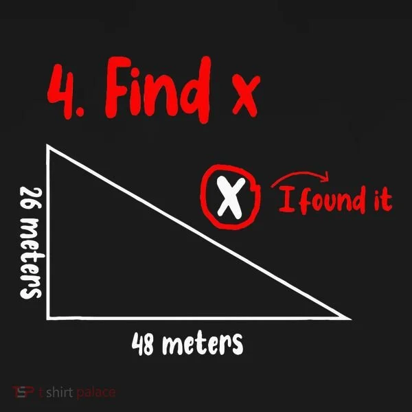 Funny Math Find X Diagram Triangle Lover Women's T-Shirt