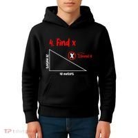 Funny Math Find X Diagram Triangle Lover Kids Hoodie thumb 4