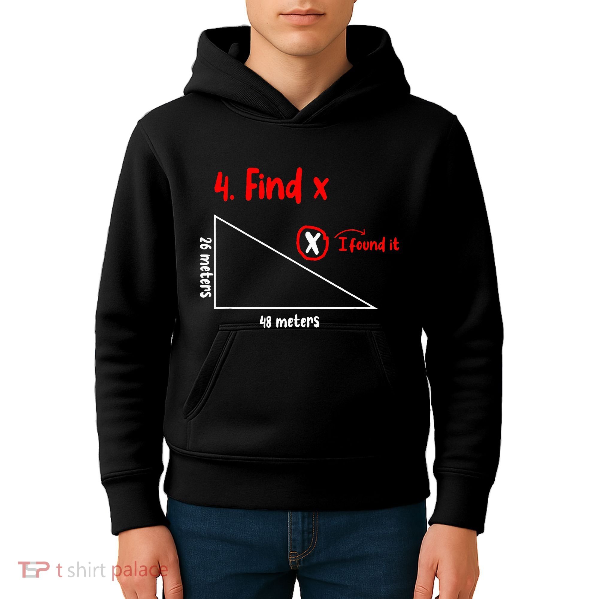 Funny Math Find X Diagram Triangle Lover Kids Hoodie