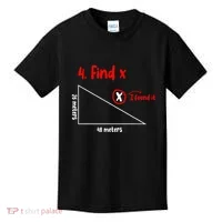 Funny Math Find X Diagram Triangle Lover Kids T-Shirt thumb 0