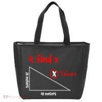 Funny Math Find X Diagram Triangle Lover Tote Bag thumb 0