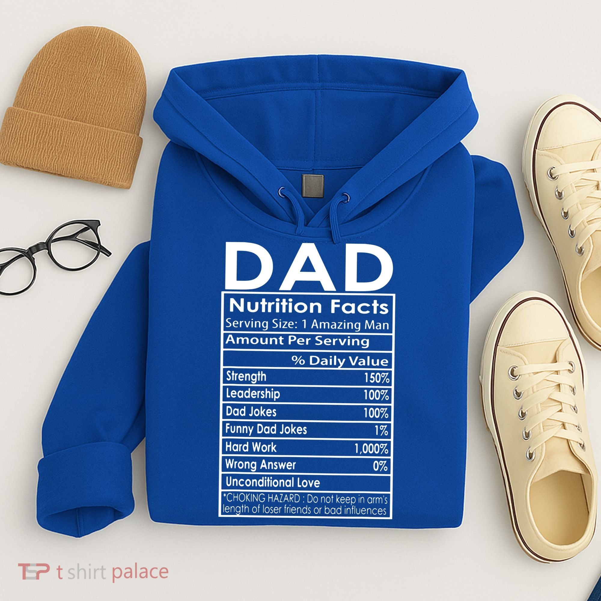 Funny Men's Father's Day Dad Nutrition Facts Gift Hoodie