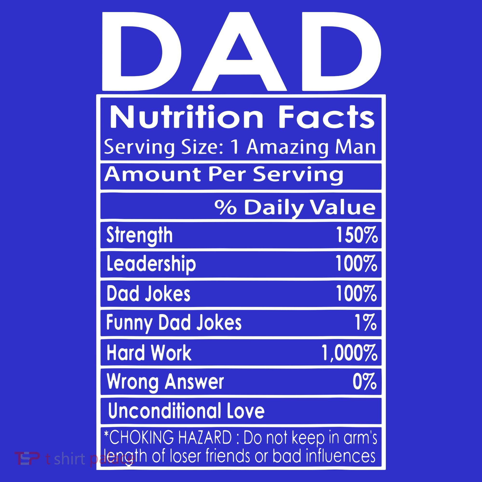 Funny Men's Father's Day Dad Nutrition Facts Gift Sweatshirt
